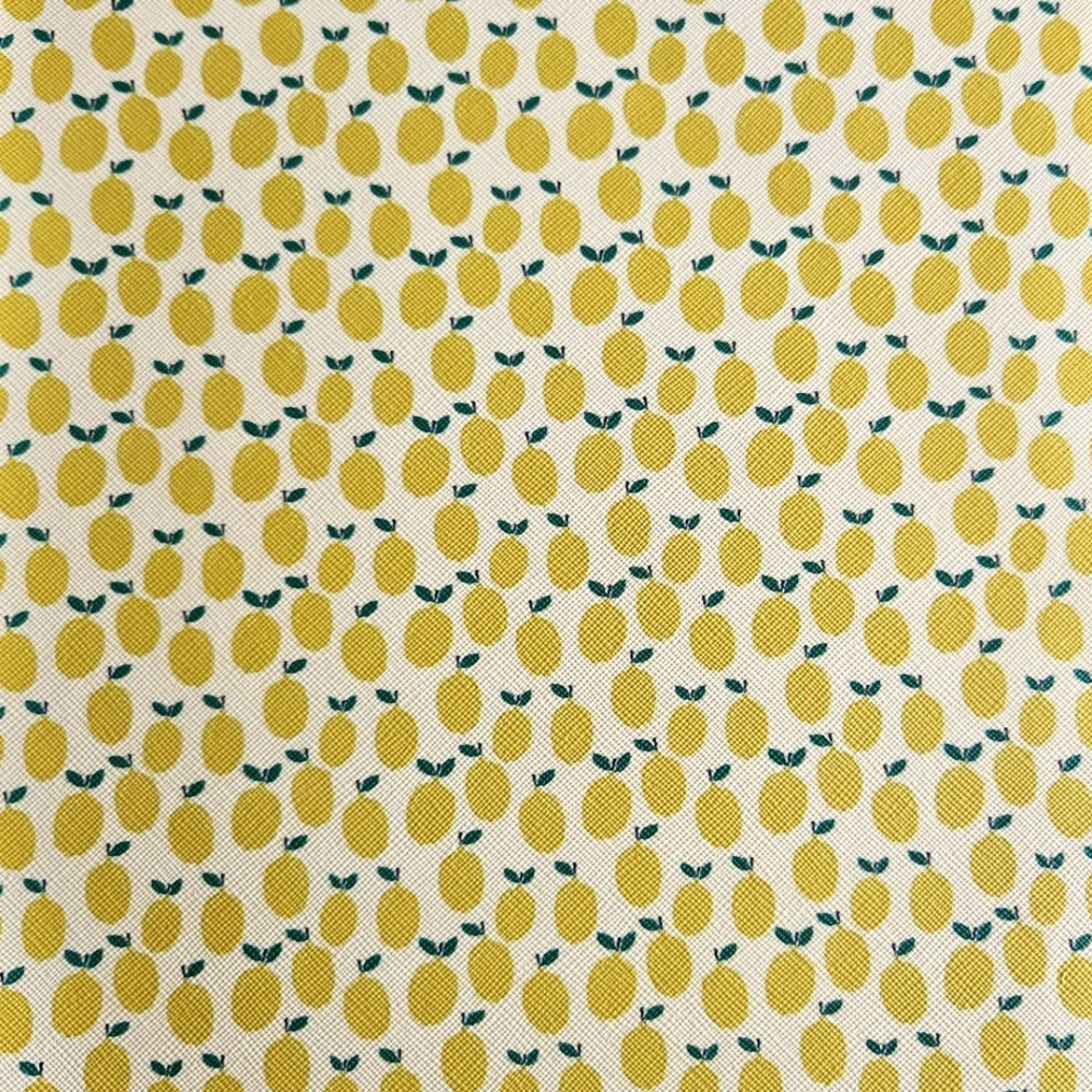 Lemon Print Faux Leather